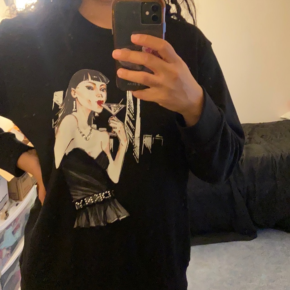 DKNy Graphic Martini Sweater
